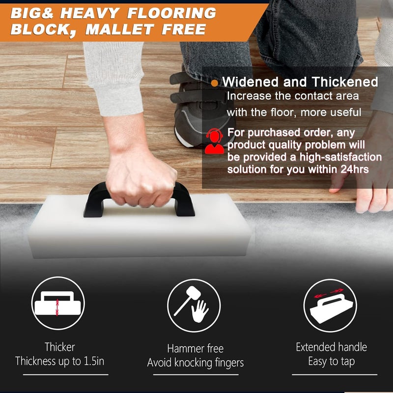 MinliGUY Heavy Duty Flooring Tapping Block - Suitable for Laminate, Vinyl, Hardwood & Engineered Wood - Handle Included, Hammer Free - Image 2